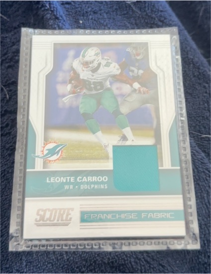 2017 Panini Score Franchise Fabric Leonte Carroo #XX — front