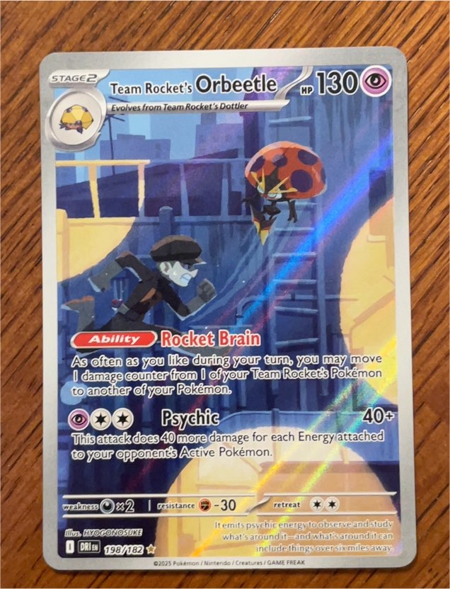 2025 Pokémon #198 Team Rocket's Orbeetle — front