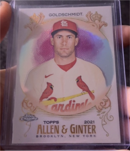 2021 Topps Allen & Ginter Chrome #50 Paul Goldschmidt — front