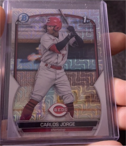 2023 Bowman Chrome #BCP-120 Carlos Jorge — front
