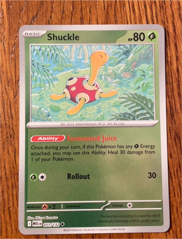 2025 Pokémon TCG ME01: Mega Evolution #011 Shuckle — front