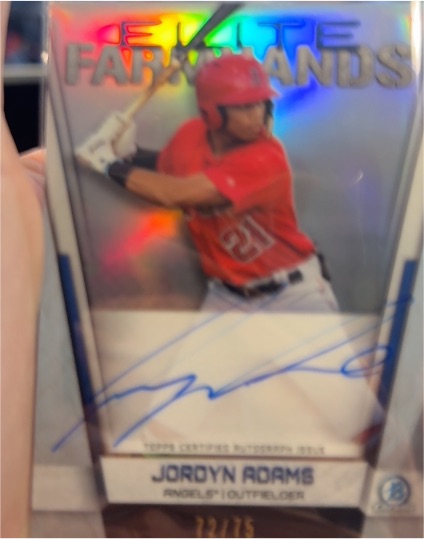 2019 Bowman Chrome Elite Farmhands #EF-JA Jordyn Adams — front