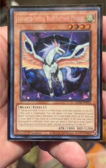 2011 Yu-Gi-Oh! BLCR-EN016 Advanced Crystal Beast Sapphire Pegasus — front