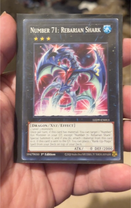 Yu-Gi-Oh! Number 71: Rebarian Shark LED9-EN013 — front