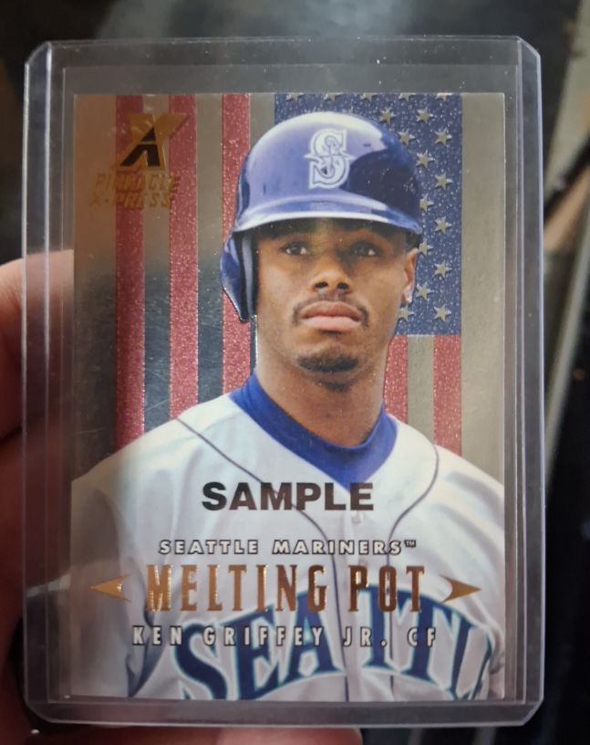 1997 Pinnacle X-Press #6 Ken Griffey Jr Melting Pot — front
