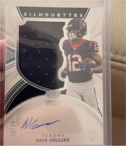 2021 Panini Chronicles Crown Royale Silhouettes #CRS-NIC Nico Collins — front