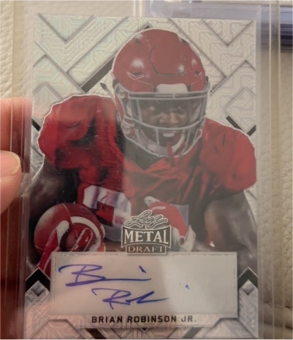 2022 Leaf Metal Draft #PA-BRJ Brian Robinson Jr. — front
