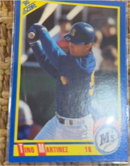 1990 Score #596 Tino Martinez — front