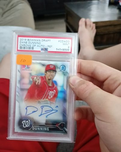 2018 Bowman Draft #CDA-DD Dane Dunning Chrome DP Auto - Ref — front