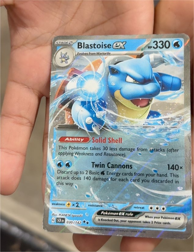 2024 Pokémon SV07: Stellar Crown #030 Blastoise ex — front