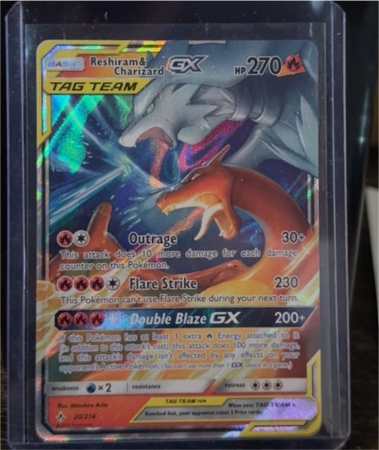 2019 Pokémon Sun & Moon Unbroken Bonds #20 Reshiram & Charizard GX — front