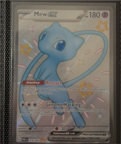 2024 Pokémon Paldean Fates #216 Mew ex — front