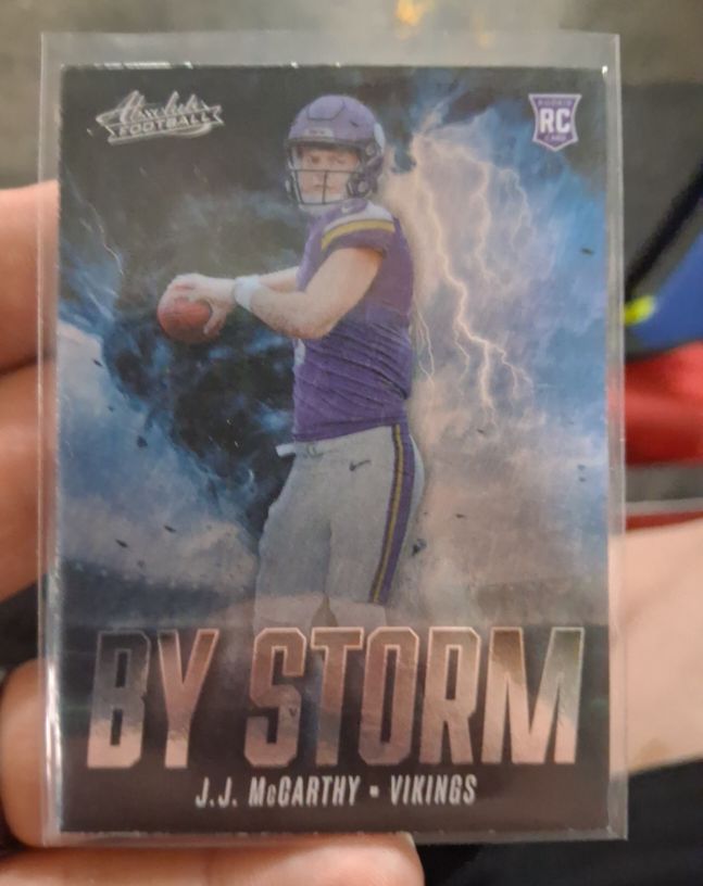 2024 Panini Absolute By Storm #BS-JMY J.J. McCarthy — front