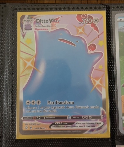 2021 Pokémon TCG Shining Fates #SV119/SV122 Ditto VMAX — front