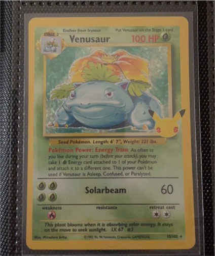 1995 Pokémon Base Set #15 Venusaur — front