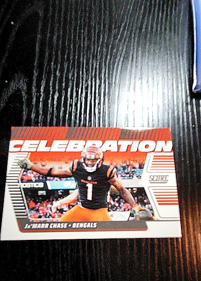 2025 Panini Score Football Celebration #C-JCH Ja'Marr Chase — front