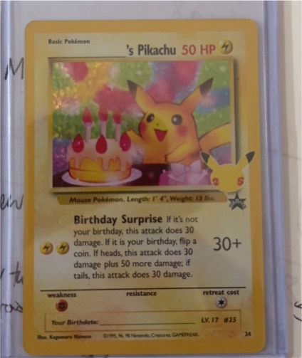2021 Pokémon Celebrations Classic Collection #24 Birthday ______'s Pikachu — front