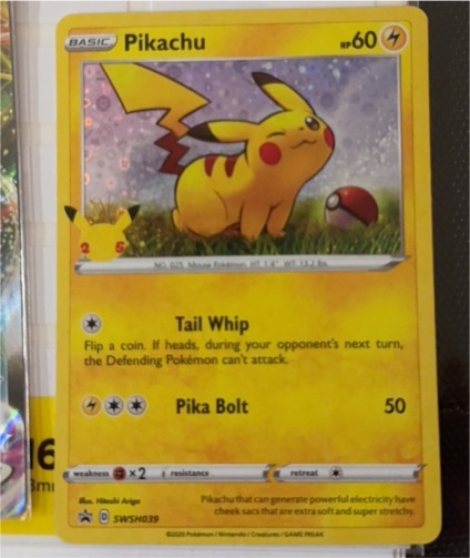 2020 Black Star Promo #SWSH039 Pikachu — front