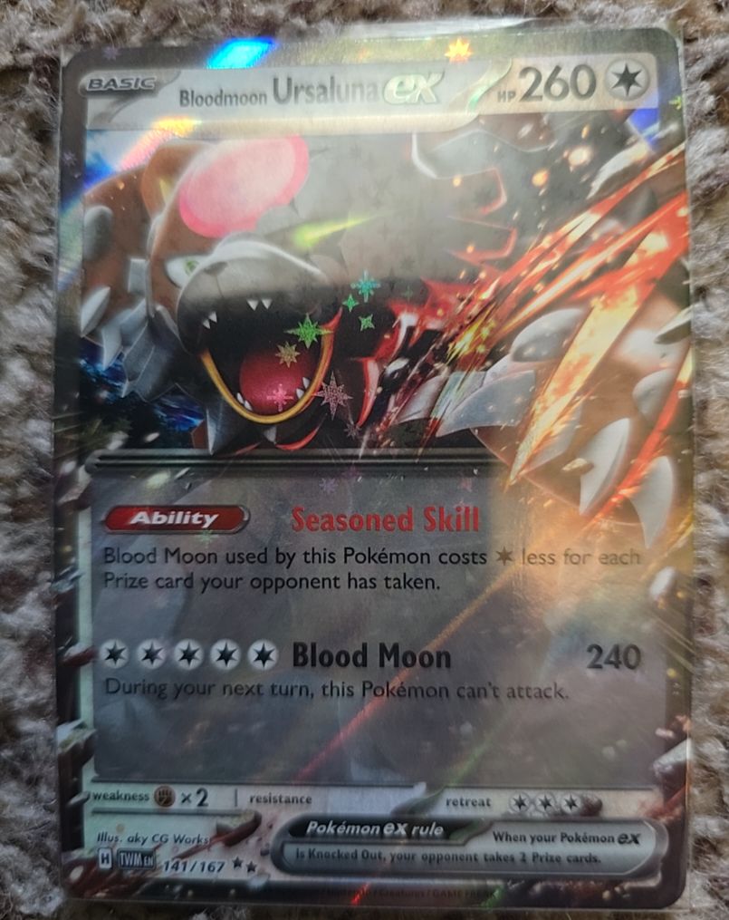 2022 Pokémon SV06: Twilight Masquerade #141 Bloodmoon Ursaluna ex — front