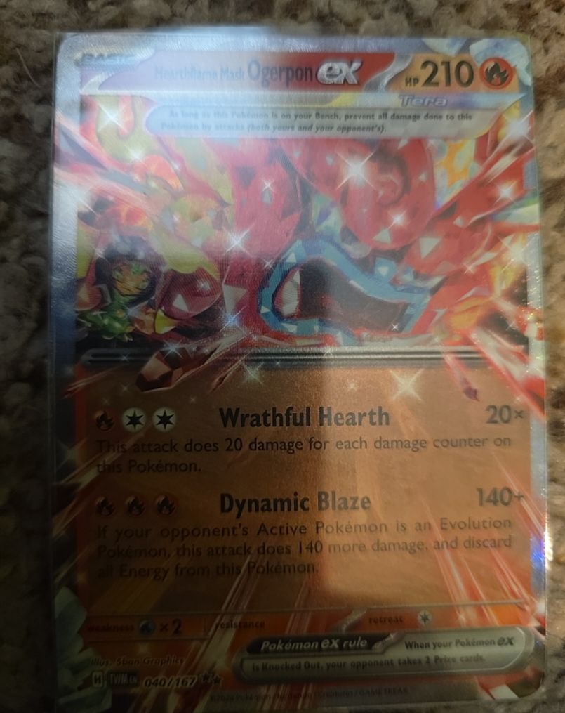 2024 Pokémon SV Twilight Masquerade #040 Hearthflame Mask Ogerpon ex — front