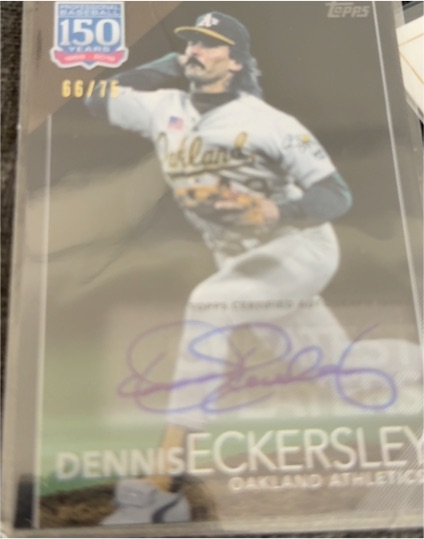 2019 Topps Clearly Authentic Dennis Eckersley — front