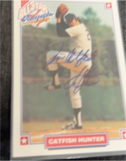 1993 Nabisco All-Star Catfish Hunter Autograph — front