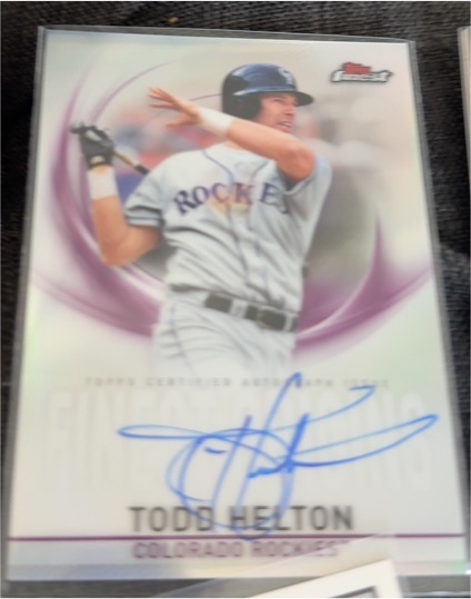 2019 Topps Finest #Todd Helton Firsts Autograph — front