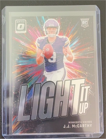 2024 Panini Donruss Optic #2 J.J. McCarthy Light It Up — front