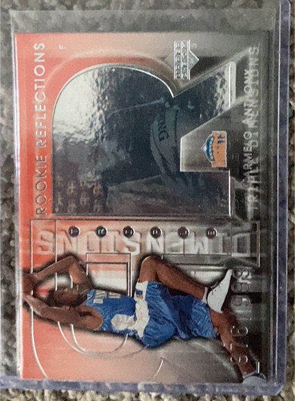 2003-04 Upper Deck Triple Dimensions #130 Carmelo Anthony Rookie Reflections — front