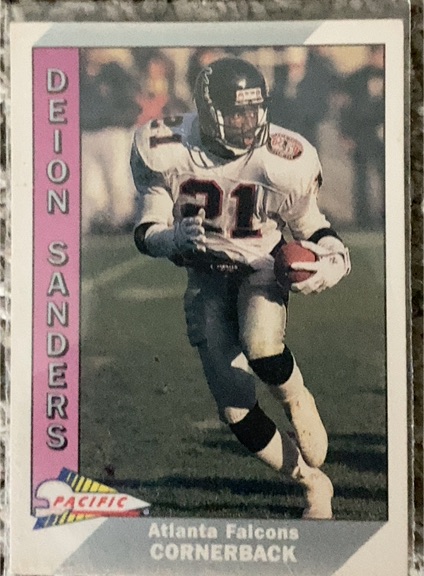 1991 Pacific #1 Deion Sanders — front