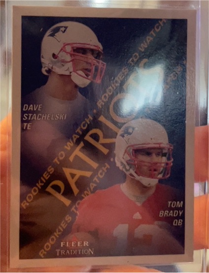 2000 Fleer Tradition #352 Tom Brady/Dave Stachelski Rookie Card — front