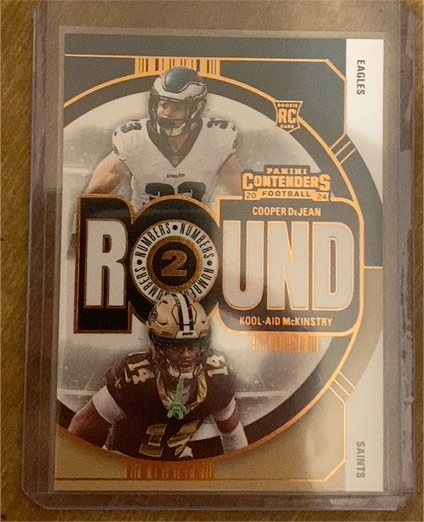 2024 Panini Contenders #11 Round Numbers Cooper DeJean & Kool-Aid McKinstry — front