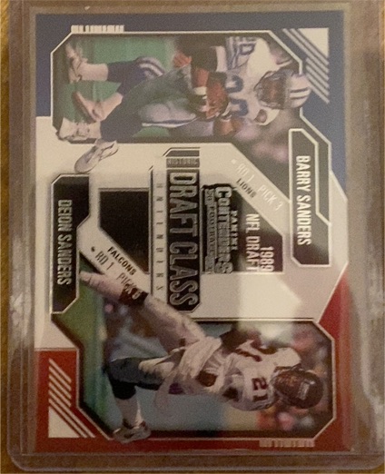 2024 Panini Contenders Historic Draft Class #11 Barry Sanders / Deion Sanders — front