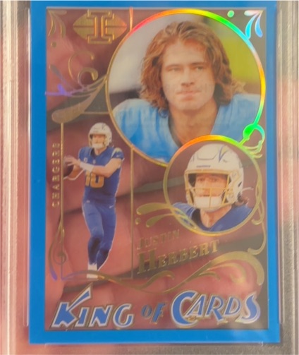 2022 Panini Illusions #KC-4 Justin Herbert King of Cards — front