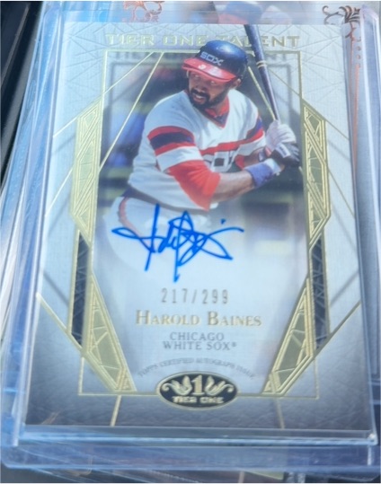 2022 Topps Tier One Talent Autographs #T1TA-HB Harold Baines — front
