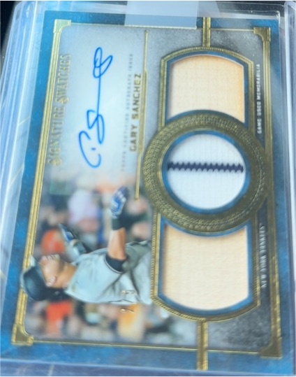 2019 Topps Museum Collection Signature Swatches #SSDA-GS Gary Sanchez — front