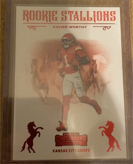 2024 Panini Contenders Rookie Stallions #7 Xavier Worthy — front
