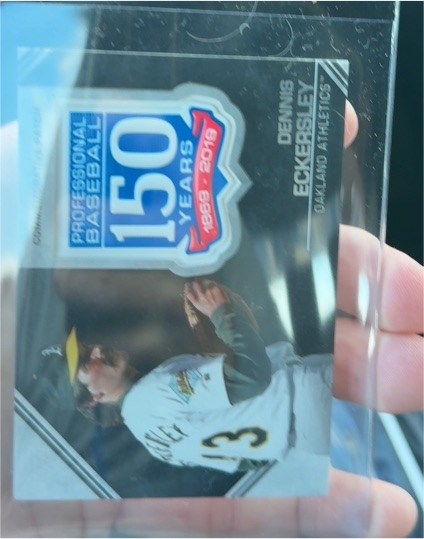 2019 Topps 150th Anniversary Commemorative Patch #AMP-DE Dennis Eckersley — front