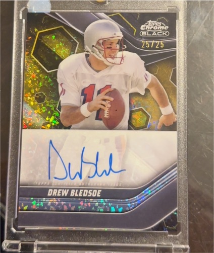 2023 Topps Composite Drew Bledsoe Black Gold Mini Diamond Refractor Auto #14/25 Drew Bledsoe — front