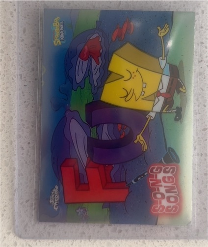 2025 Topps Chrome SpongeBob #S-1 F.U.N. S-O-N-G Songs — front