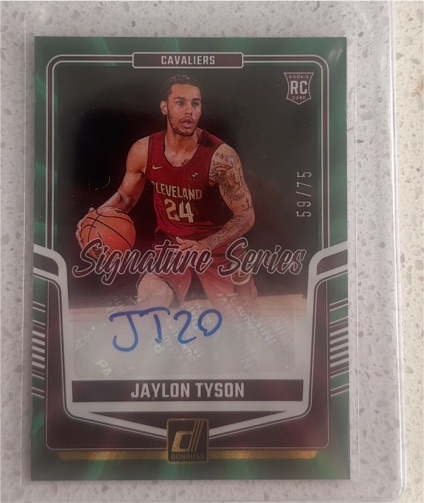 2024-25 Donruss Signature Series #SS-JTC Jaylon Tyson — front