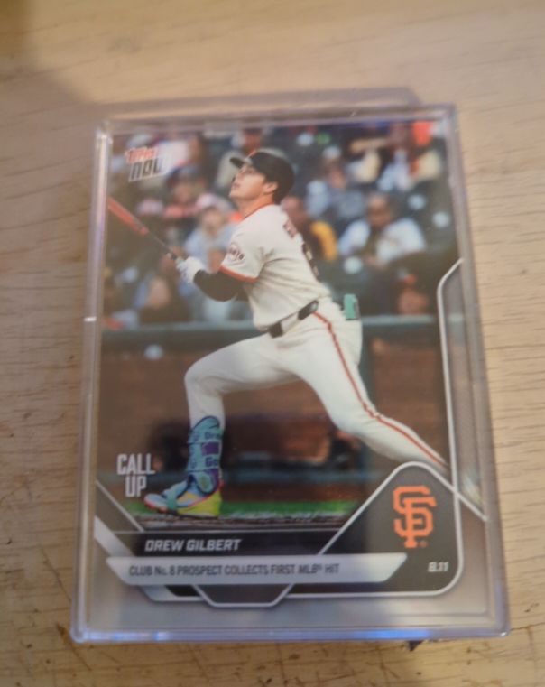 2025 Topps Now #550 Drew Gilbert Call-Up 1st MLB Hit — front