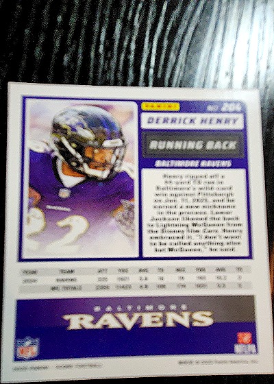 2025 Panini Score #204 Derrick Henry — back