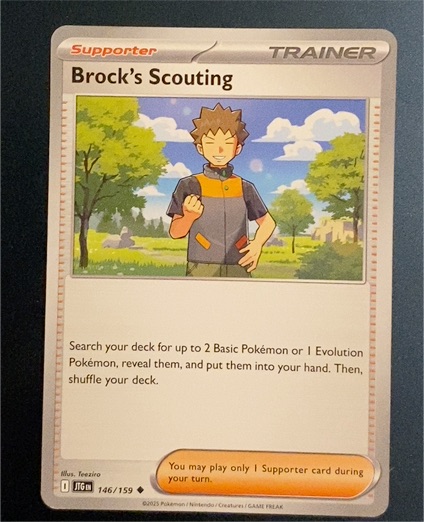 2025 Pokemon TCG SV09: Journey Together #146 Brock's Scouting — front