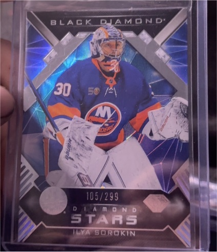 2022-23 Upper Deck Black Diamond Diamond Stars #BDS-SO Ilya Sorokin — front