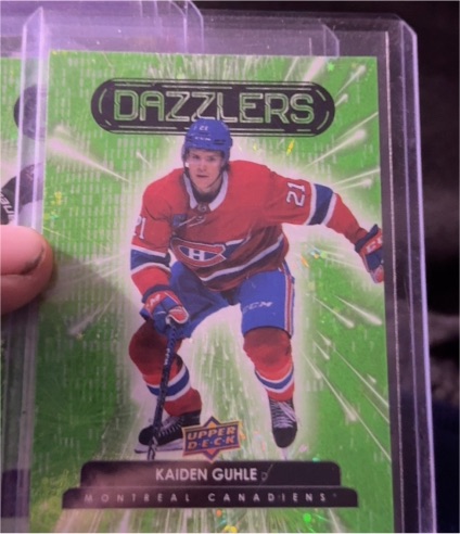 2022-23 Upper Deck Dazzlers Green #DZ-21 Kaiden Guhle — front