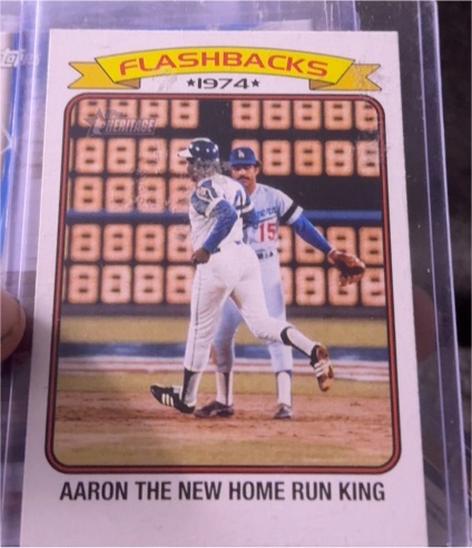 2023 Topps Heritage Flashbacks #BF-2 Hank Aaron The New Home Run King — front