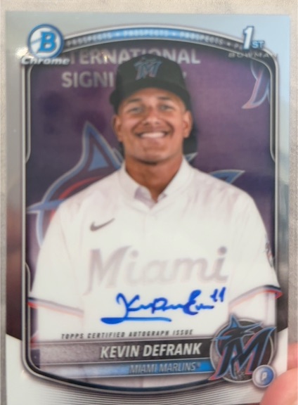 2025 Bowman Chrome #CPA-KD Kevin Defrank — front