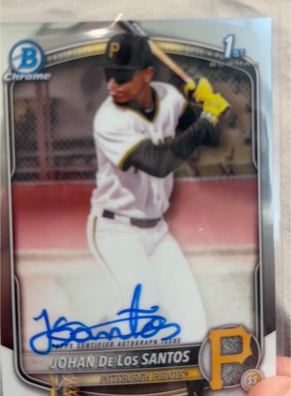 2025 Bowman Chrome #CPA-JDLS Johan De Los Santos — front