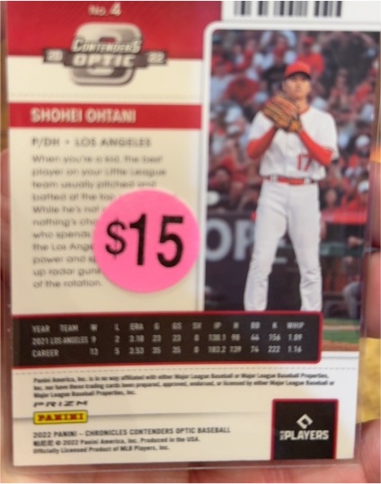 2022 Panini Chronicles Contenders Optic #4 Shohei Ohtani — front